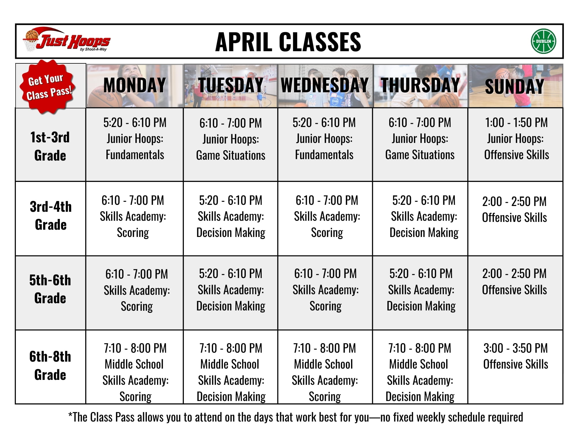 DUBLIN Class Calendars (1)